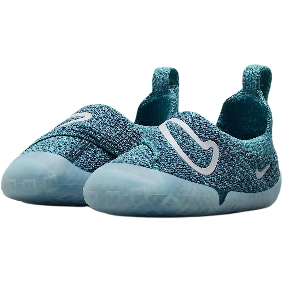 Swoosh 1 Противоскользящие износостойкие низкие детские туфли для младенцев и малышей Nike, синий — фото 3