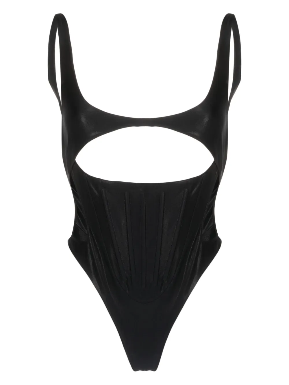 

Купальник с вырезами Mugler, черный