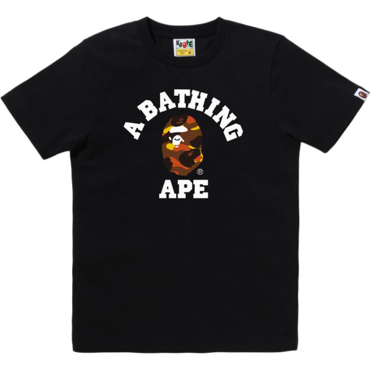 

Женская футболка FW25 A Bathing Ape, черный/camouflage оранжевый
