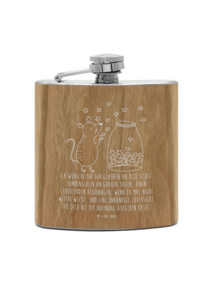 

Mr. & Mrs. Panda Фляжка Flachmann Igel Herzen mit Spruch in Braun