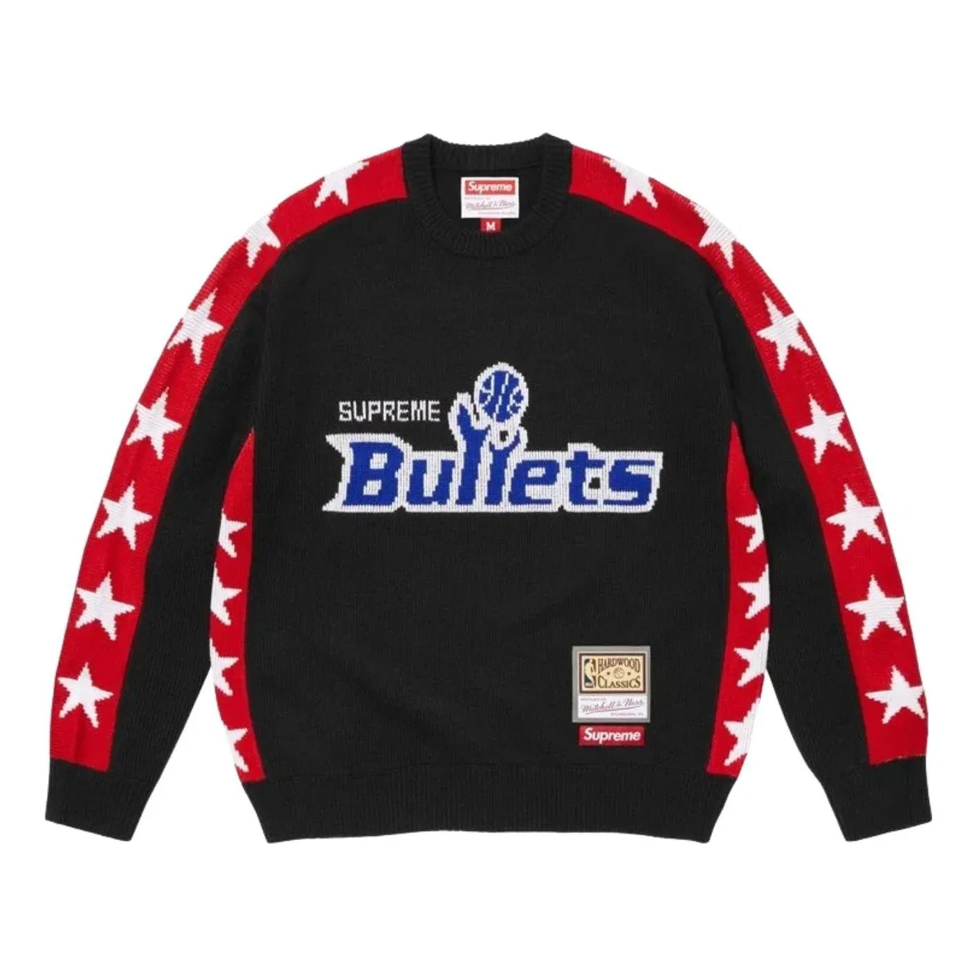 Свитер Supreme x Mitchell & Ness SS26 Teams, черный, SUP-SS26-286-BLK