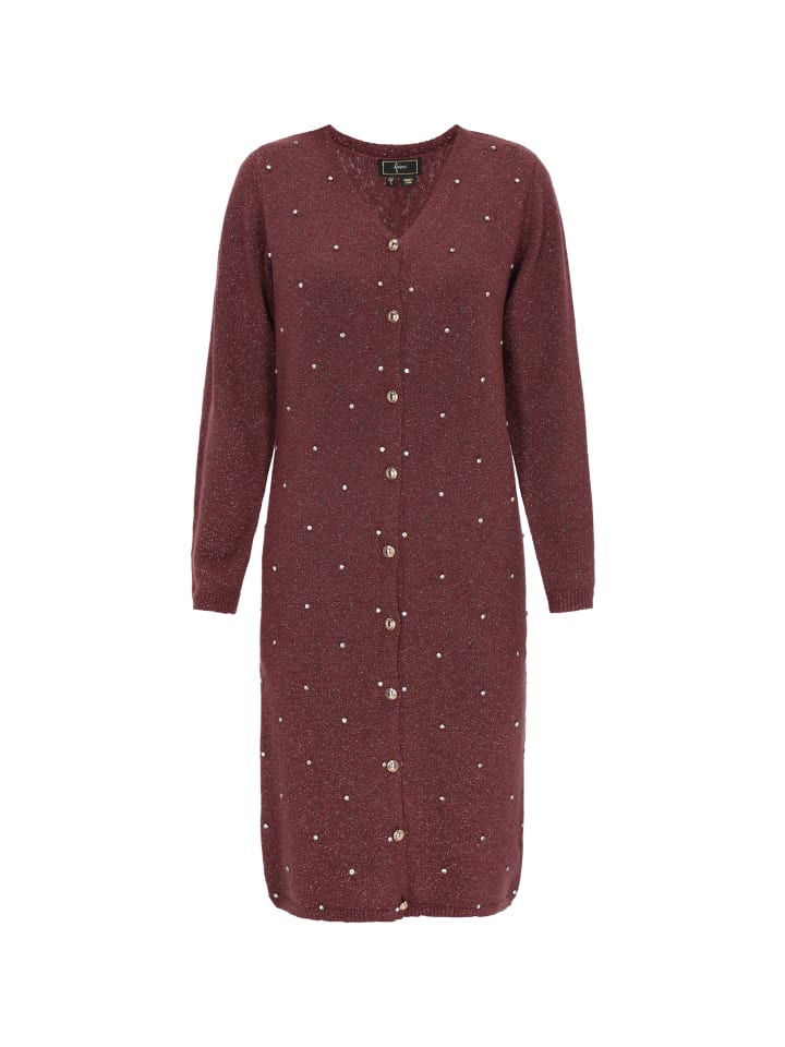 

Женский кардиган бордового цвета faina