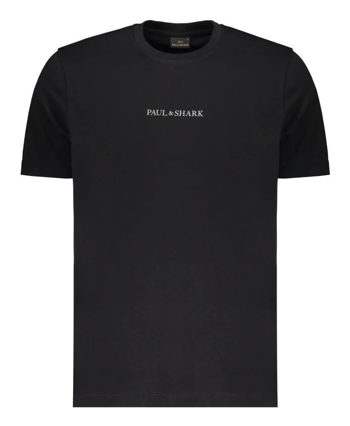 

Хлопковая футболка с логотипом Paul & Shark, черный