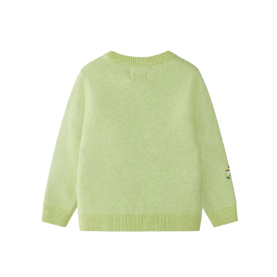Свитер SEUNGYOUN KIM FW25 для детей 3-7 лет FILA KIDS, зеленый — фото 3