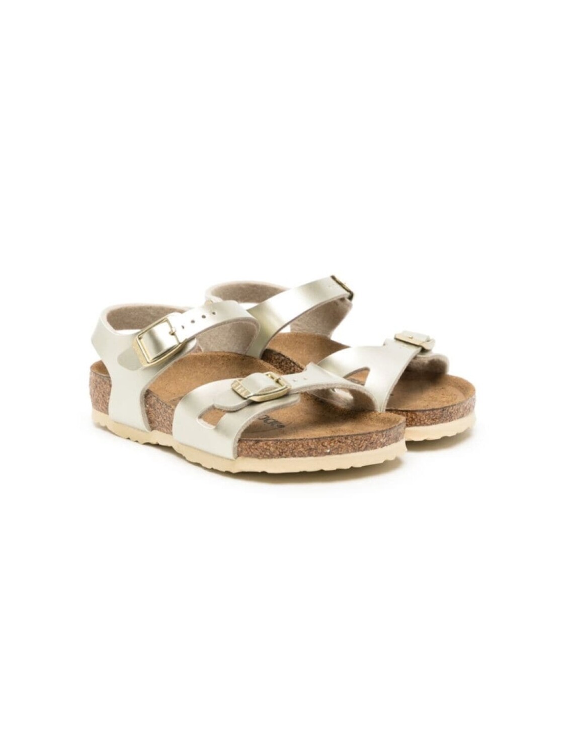 

Birkenstock сандалии Rio с эффектом металлик, золотистый