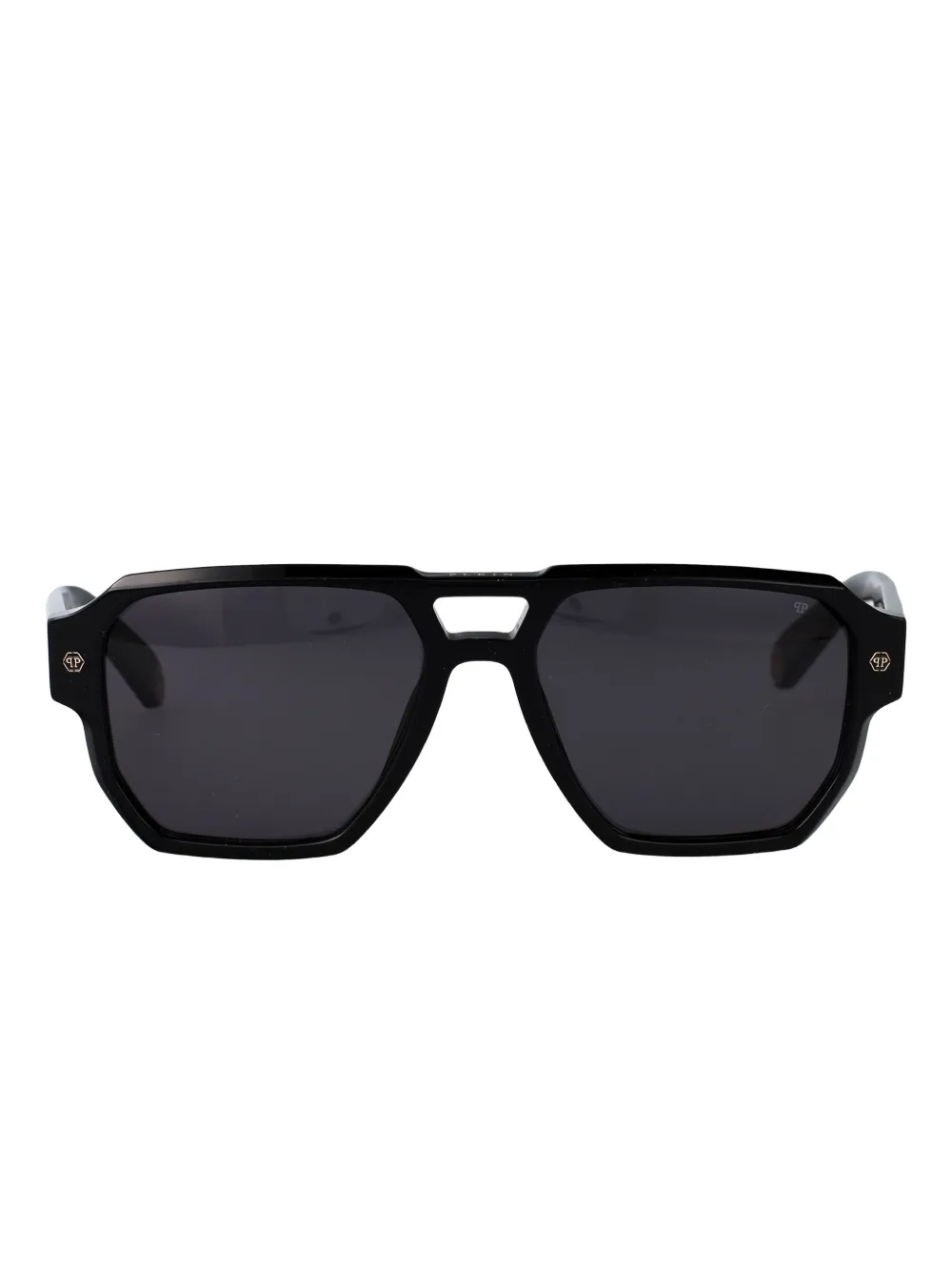 

Солнцезащитные очки в геометрической оправе Philipp Plein Eyewear, черный