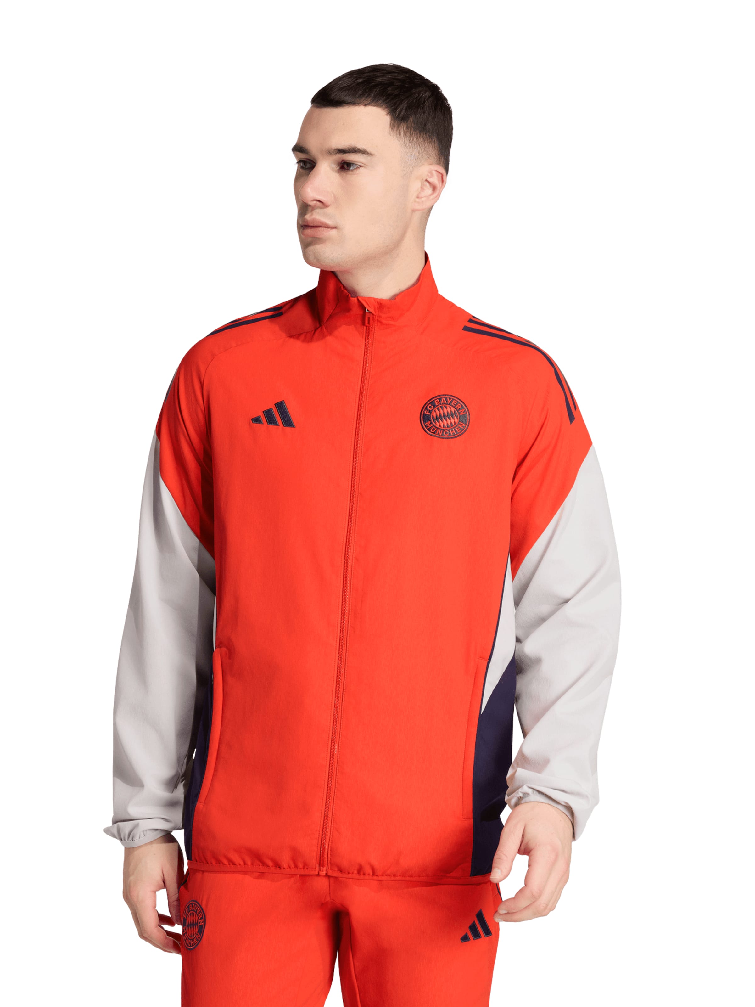 Adidas Performance Тренировочная куртка 'FC Bayern Tiro 25' в оранжево-красном цвете — фото 3