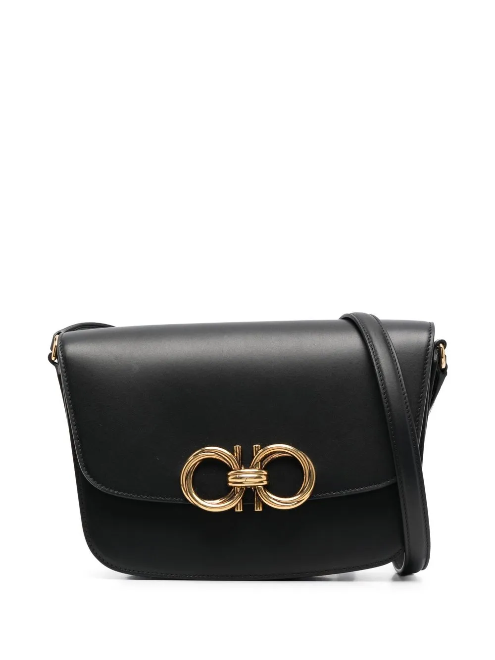 

Сумка на плечо с декором Gancini Ferragamo, черный