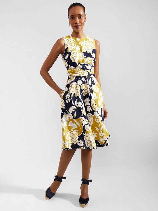 

Льняное платье twitchill с цветочным принтом Hobbs, цвет Yellow/Multi