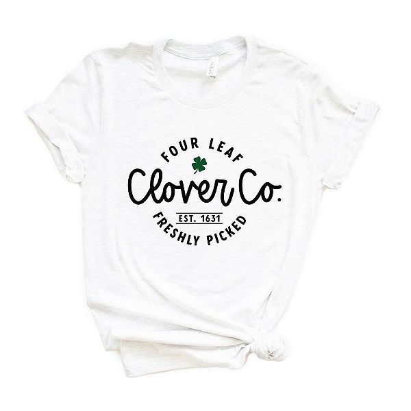 

Футболка с принтом Four leaf clover co Simply Sage Market, White