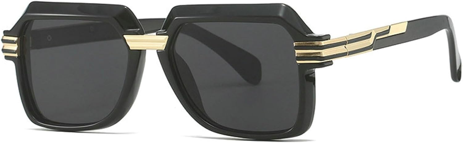 

Винтажные мужские квадратные солнцезащитные очки, модные очки с прозрачными линзами цвета морской волны, женские солнцезащитные очки-пилот с защитой от УФ-излучения UV400 mincl, Black