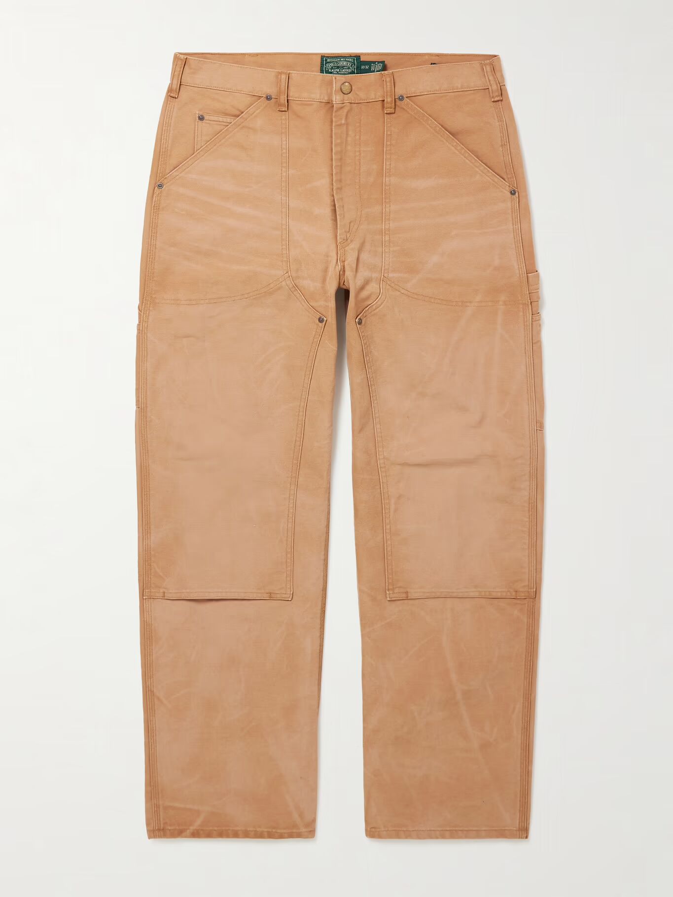 

Брюки плотника Polo Country Straight-Leg из хлопчатобумажной ткани с потертостями POLO RALPH LAUREN, бежевый