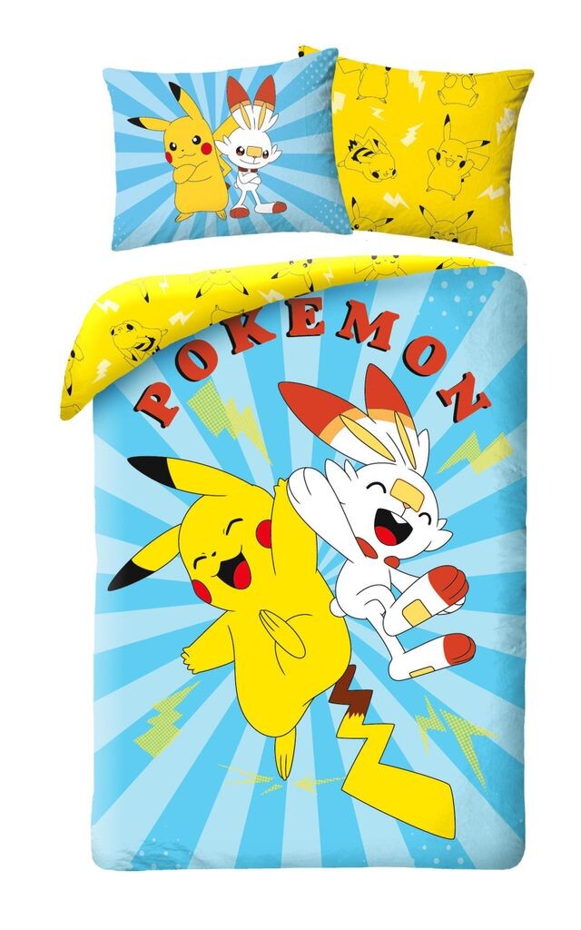 

Пододеяльник Pokémon Пикачу и Скорбанни 140 x 200 см (65 x 65 см) Halantex