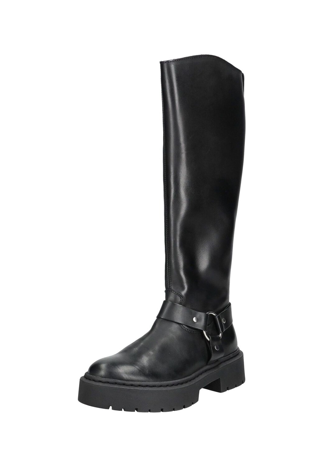 Женские сапоги Steve Madden высокие кожаные, черный