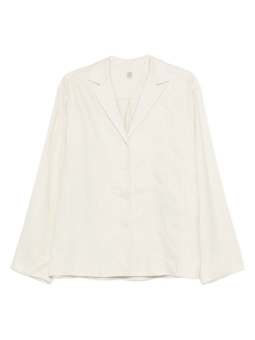 

Фланелевая рубашка с монограммой Toteme, нейтральный