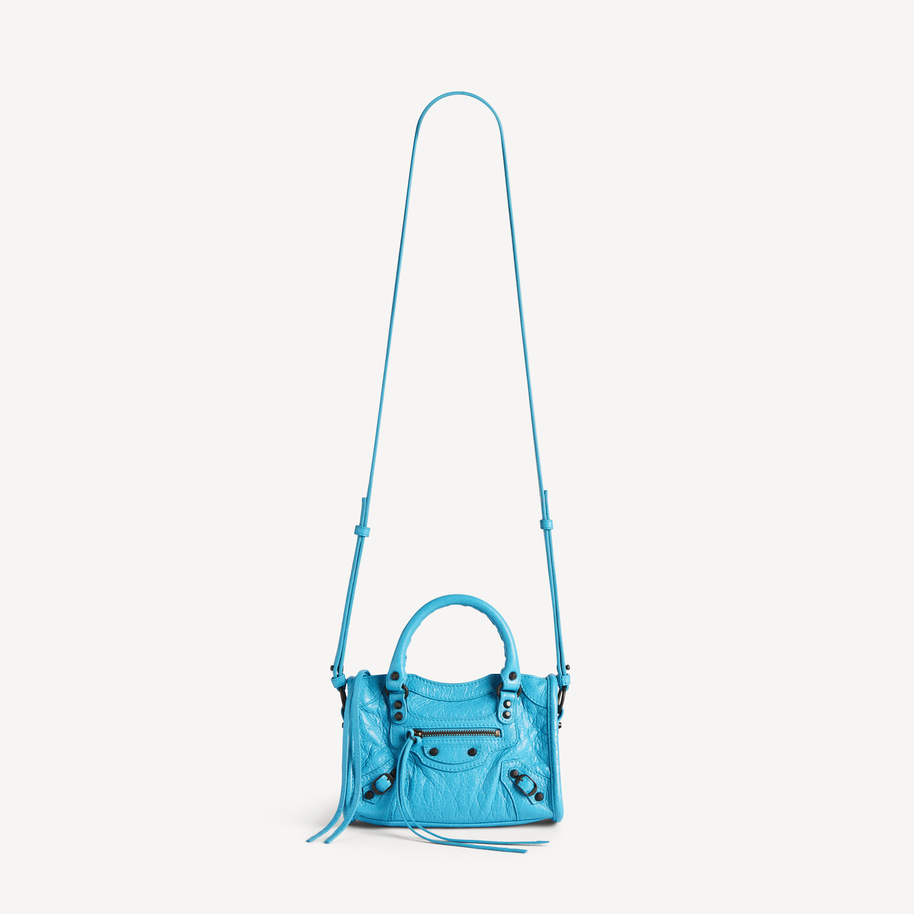 Женская сумка le city bag nano в цвете синий циан BALENCIAGA, сине-голубой — фото 4
