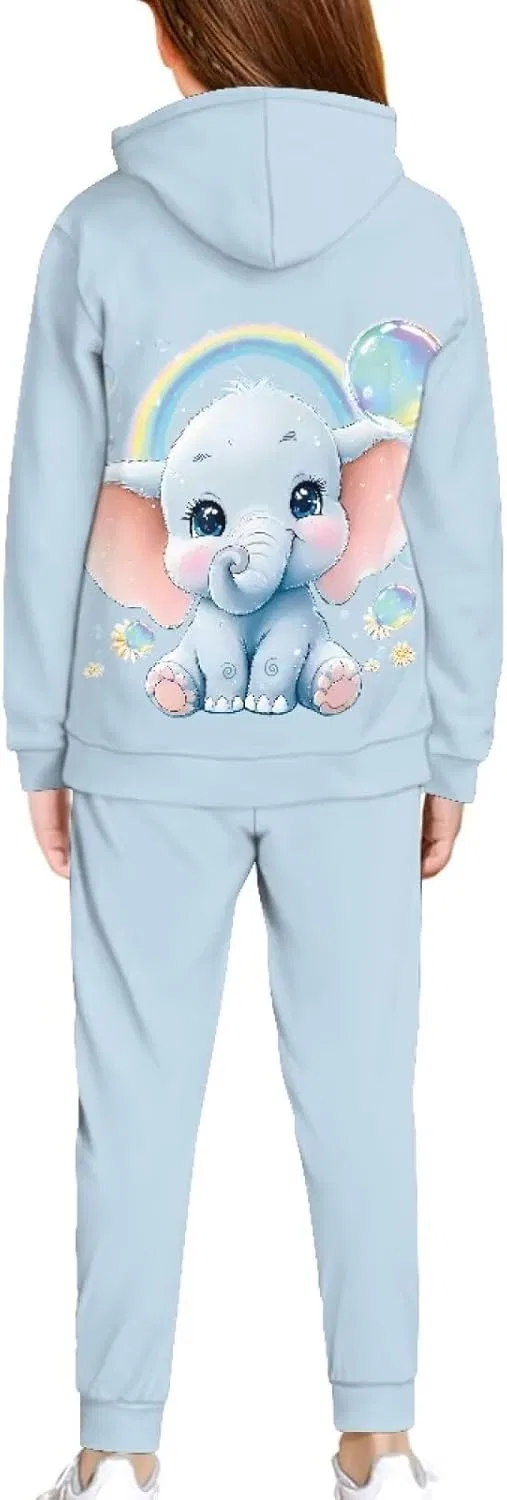 Детский спортивный костюм из толстовки и джоггеров YECARYPOD, цвет Elephant,blue — фото 2