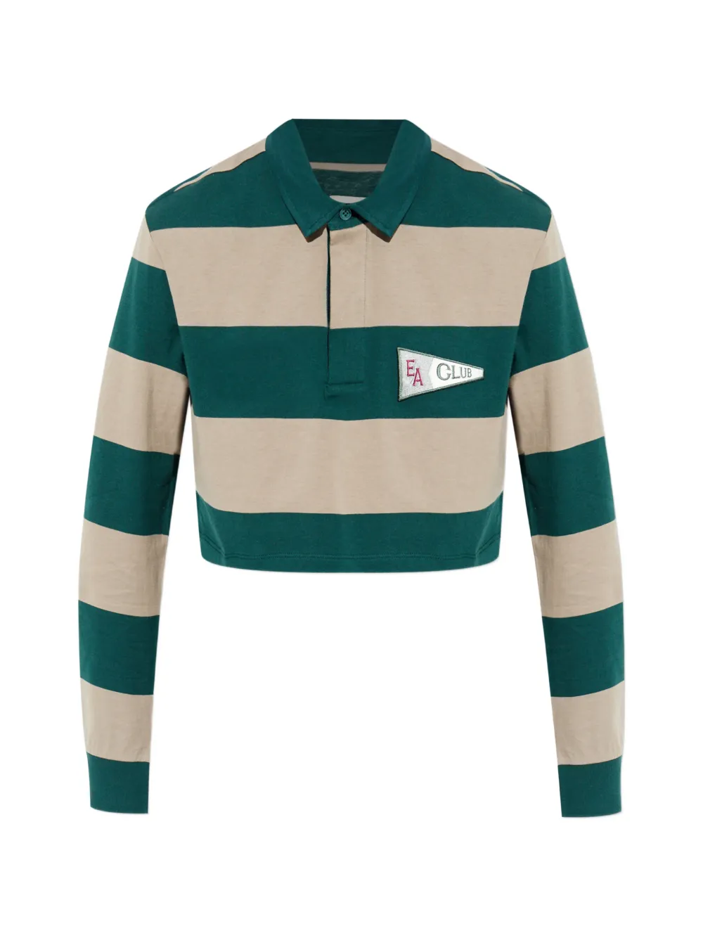 

Поло в полоску Emporio Armani, зеленый