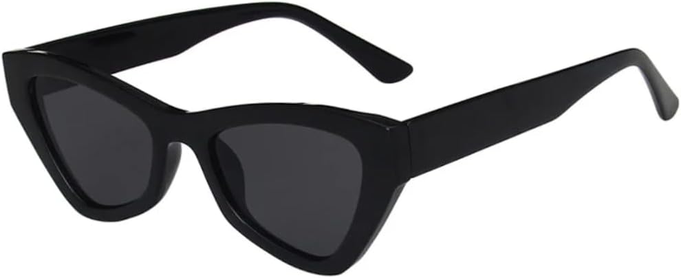 

Модные солнцезащитные очки «кошачий глаз» с леопардовым принтом для женщин и мужчин, в ретро-стиле, с прозрачной оправой, защита от УФ-излучения UV400 TVTBBVV, Black Gray