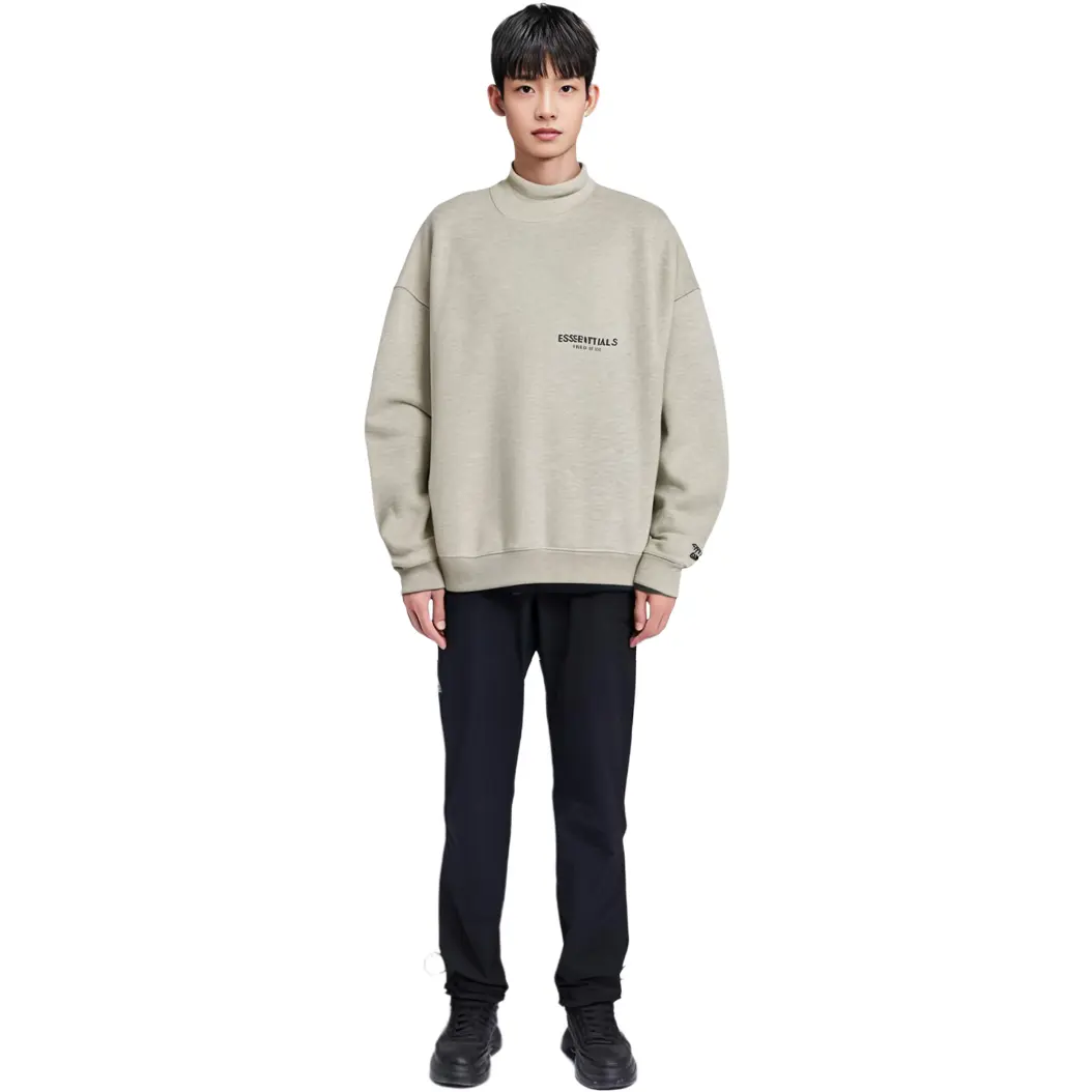 Свитшот унисекс светло-овсяный Fear Of God Essentials, светло-бежевый — фото 4