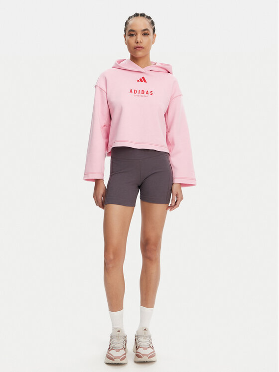 Облегающие байкерские шорты ALL SZN Rib JJ1233 Adidas, серый — фото 2
