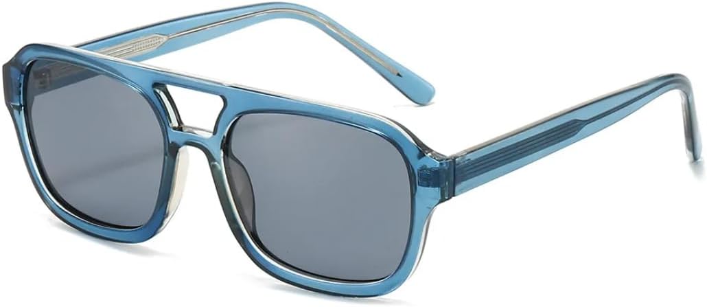 

Солнцезащитные очки с защитой UV400 | Двойные перемычки, градиентный синий цвет | для женщин и мужчин, для занятий спортом на открытом воздухе и вождения DSVIGF, Blue Black