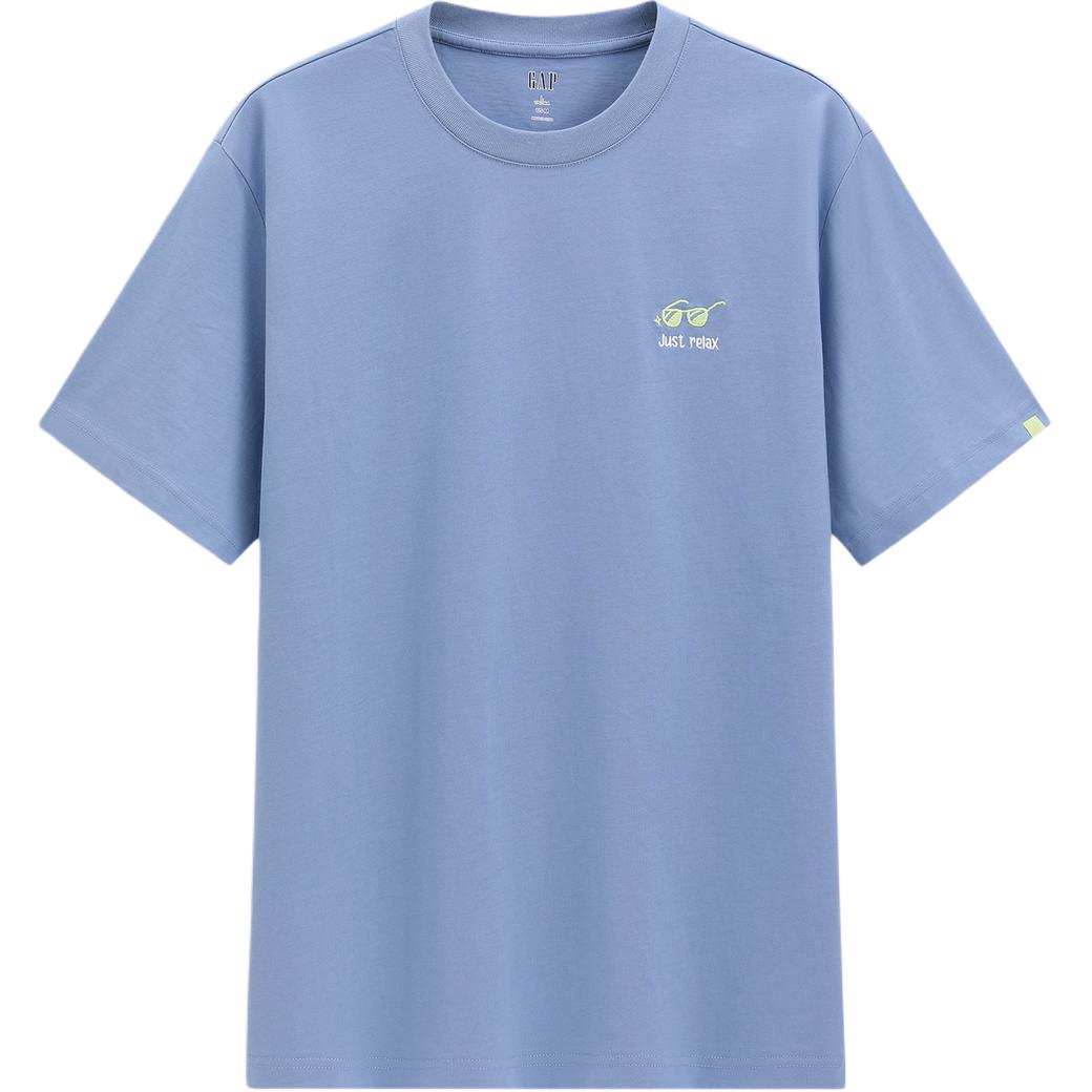 

Футболки унисекс с круглым вырезом, умеренно прямой крой GAP, синий