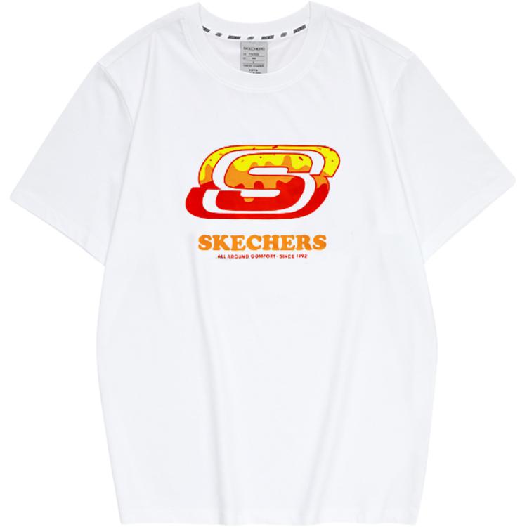 

Skechers Яркая футболка унисекс ярко-белая