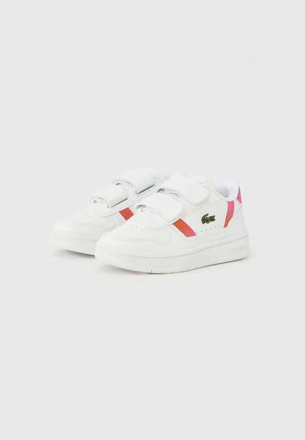 Кроссовки унисекс с т-образным зажимом Lacoste, White/Light Pink — фото 2