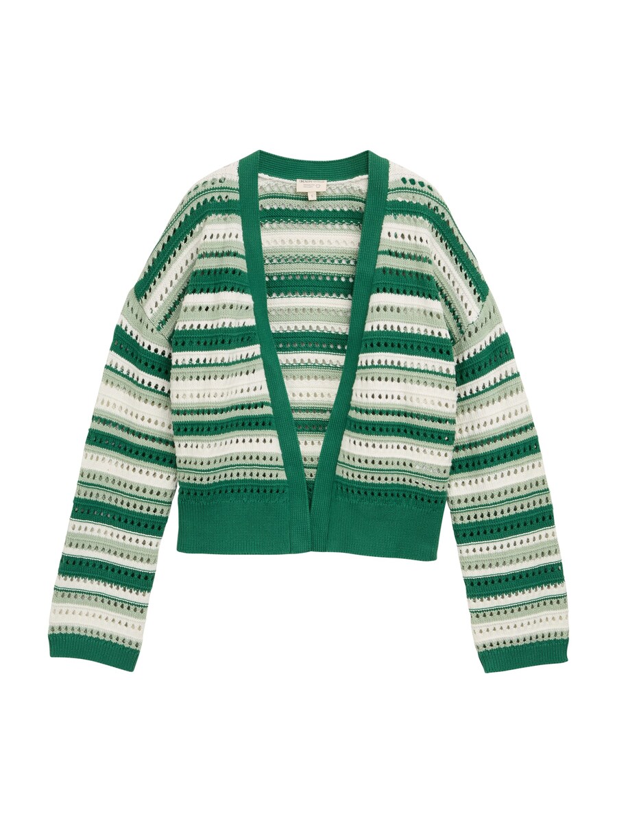 

Вязаный кардиган TOM TAILOR DENIM, цвет Emerald/Pastel green