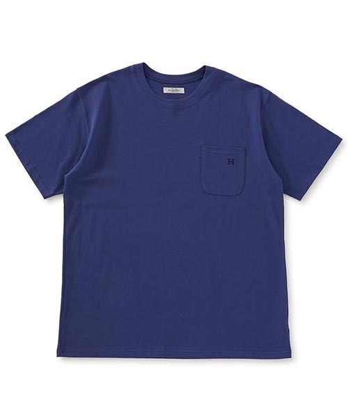 

Футболка с коротким рукавом, с вышитым карпаччо в виде буквы H HOLLYWOOD RANCH MARKET, синий