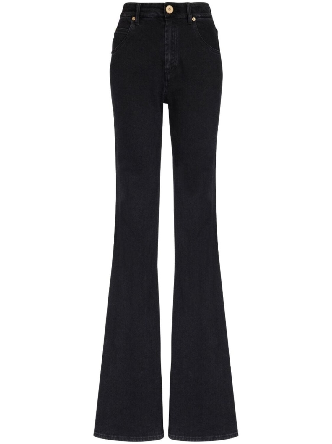 

Balmain расклешенные джинсы с завышенной талией, черный