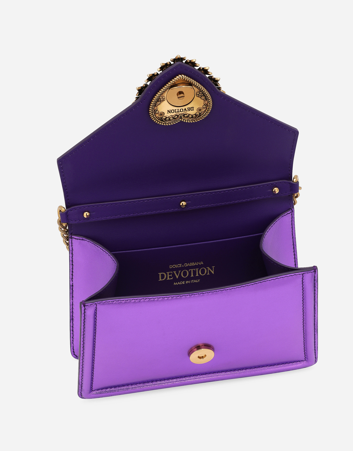 Малая сумка devotion с верхней ручкой Dolce & Gabbana, фиолетовый — фото 4