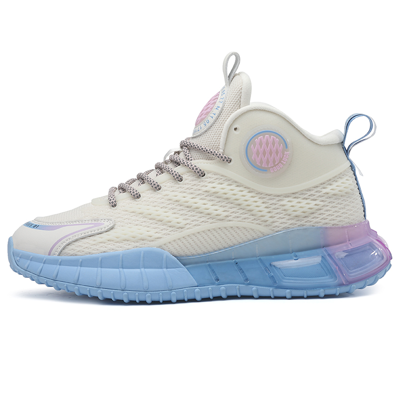 

Баскетбольные кроссовки Basketball Shoes Men High-Top Blue/light Purple/light Pink Vidory Angel