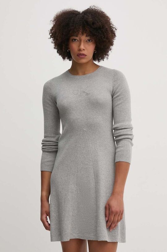 

Хлопковое платье Calvin Klein Jeans, серый