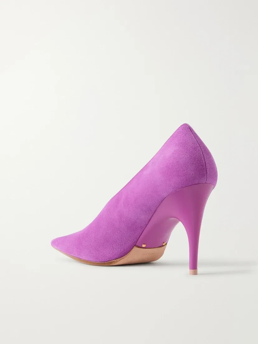 Туфли-лодочки Duchesse из замши BALENCIAGA, розовый — фото 3