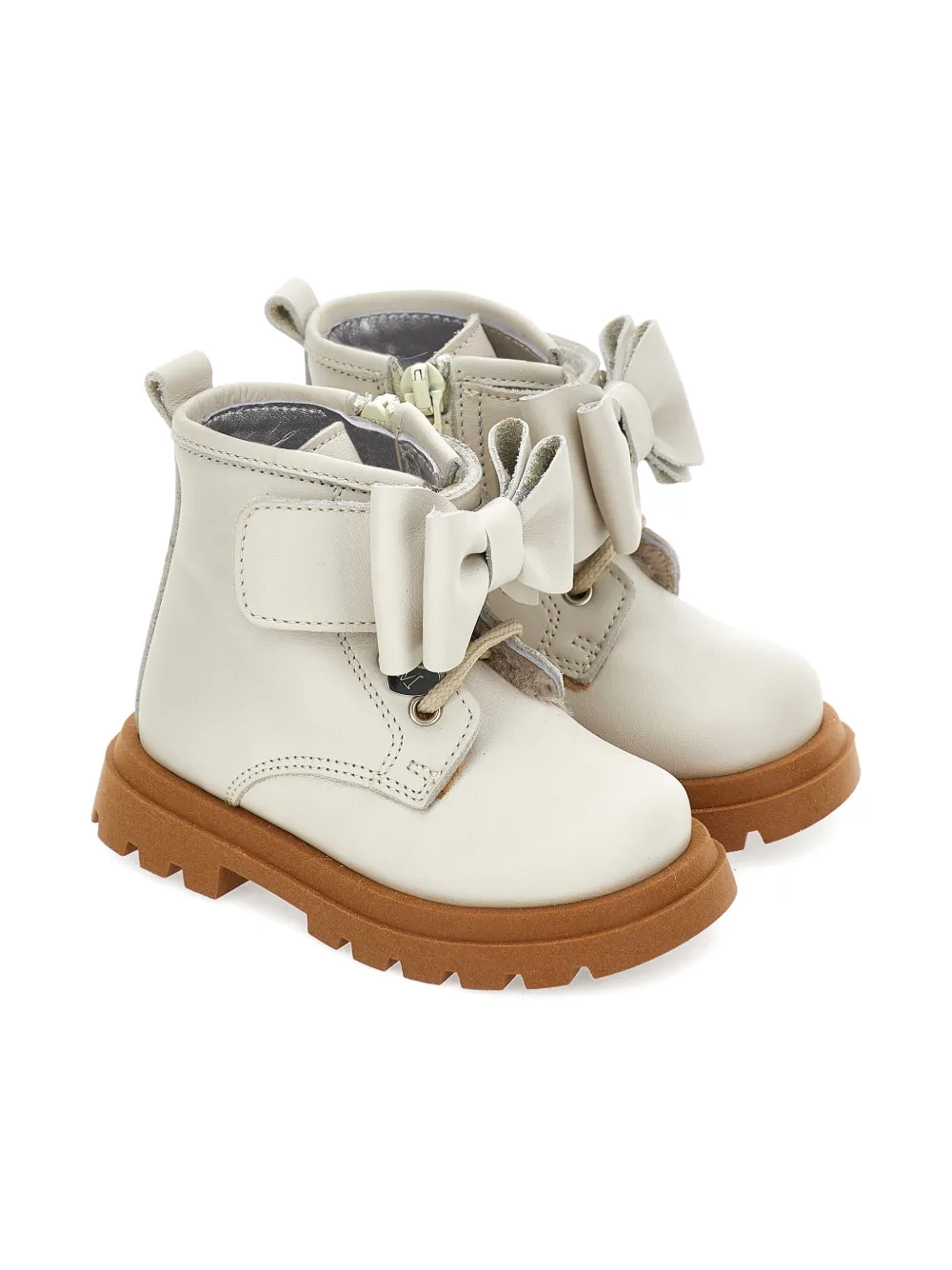 

Ботинки на шнуровке Monnalisa, нейтральный