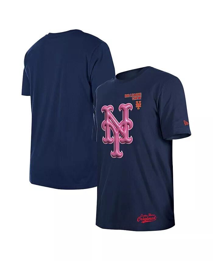 

Мужская темно-синяя футболка New York Mets Big League Chew New Era