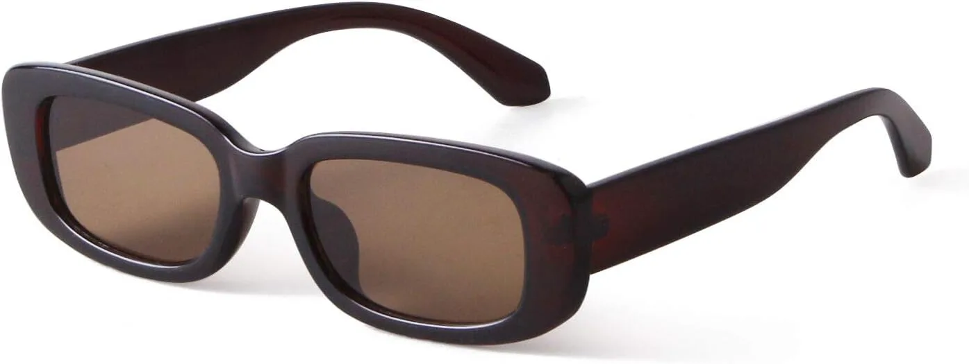 

Солнцезащитные очки ADE WU прямоугольной формы для женщин и мужчин в стиле ретро 90-х, узкие, прямоугольные, модные, в стиле Y2K, унисекс, стильные, Brown