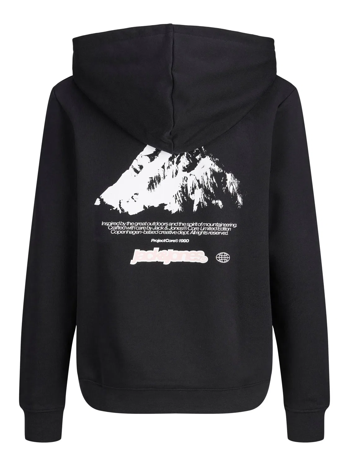Капюшон толстовка, хлопок, JACK & JONES Junior, черный — фото 2