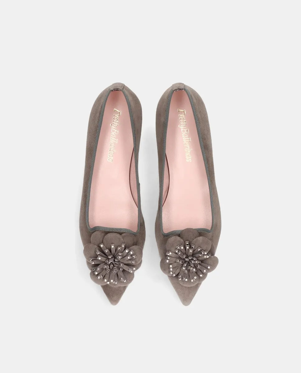 Женские лоферы Clementine из мягкой замши Pretty Ballerinas, серый — фото 2