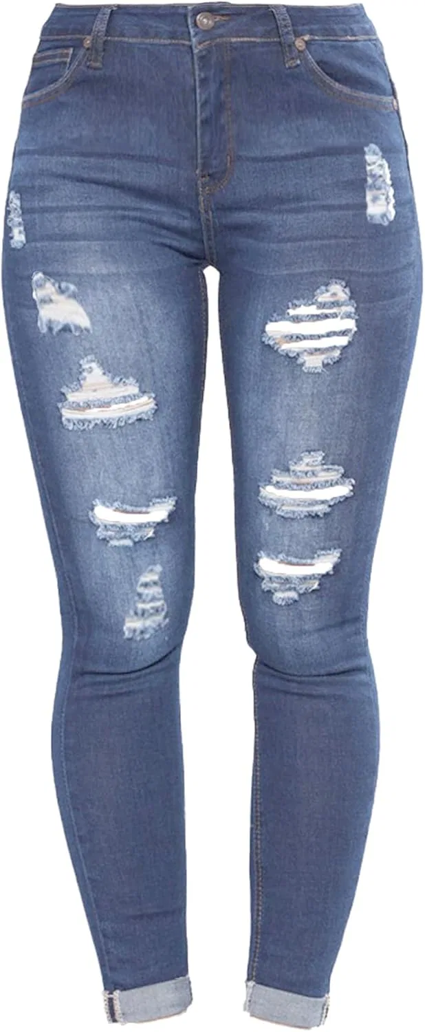 Джинсы скинни GPCHAN, Light Blue