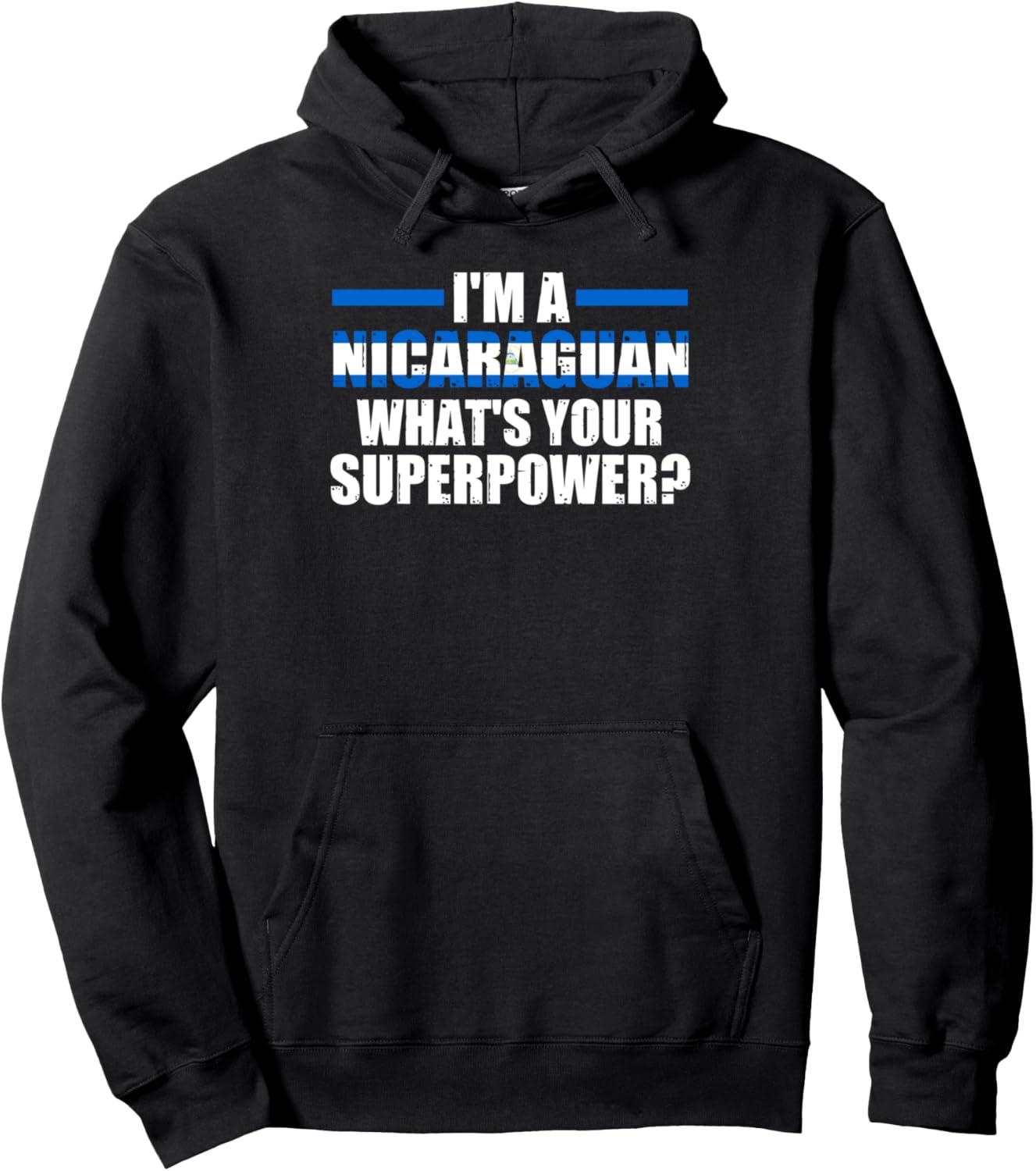 

Я никарагуанец, а какая у тебя суперсила Никарагуанская толстовка Nicaraguan Roots Nicaraguan Flag Gift Idea, черный