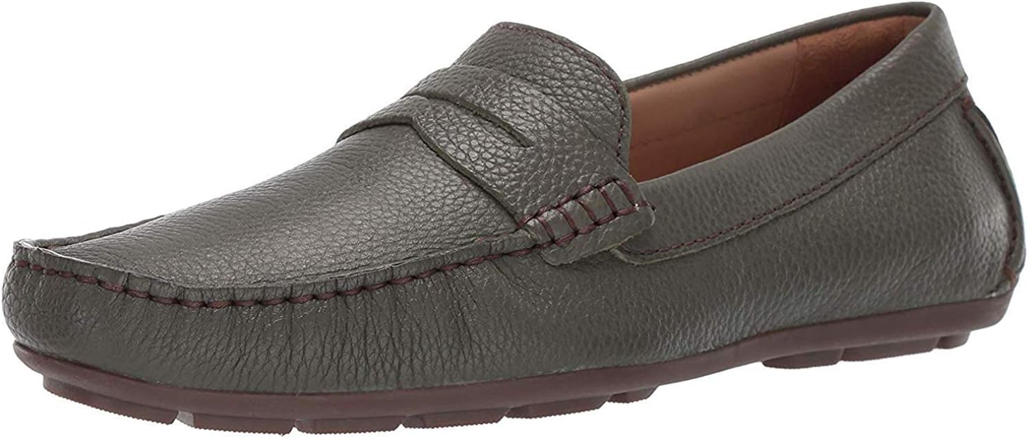 

Мужские повседневные удобные мокасины Driver Club USA из натуральной кожи, легкие для вождения, классические модные пенни-лоаферы, слипоны, дышащие мокасины для вождения, оливковый