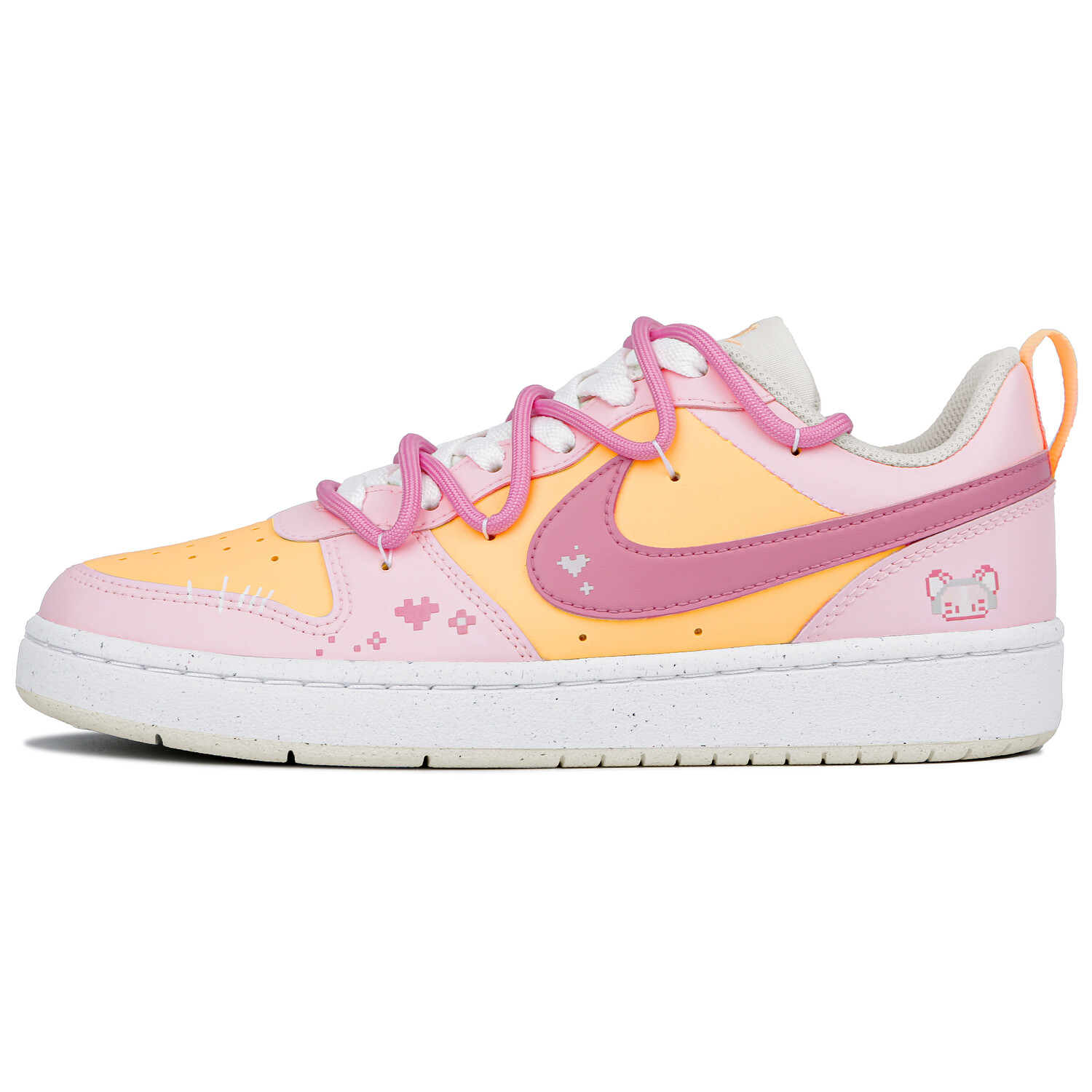 

Кроссовки Nike Court Borough Skateboarding Shoes Women's Low-top White/orange/pink, белый