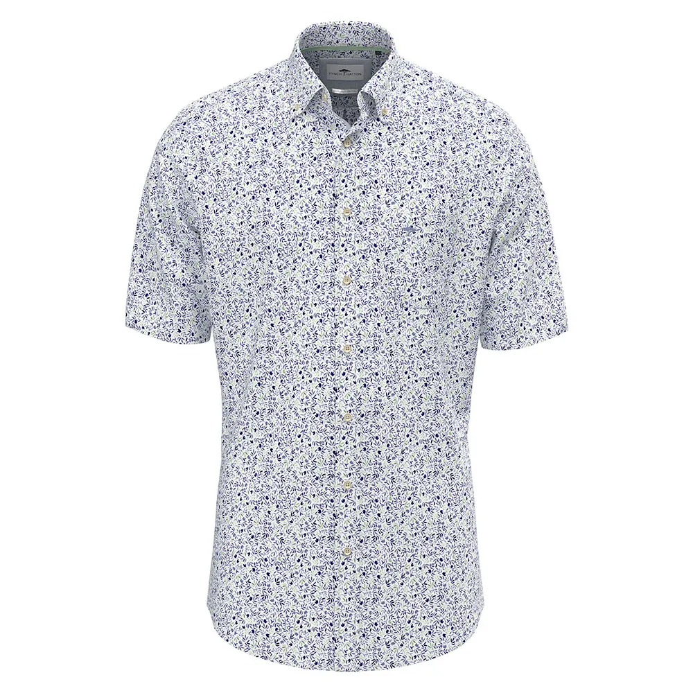 

Рубашка с коротким рукавом Fynch Hatton с летним цветочным принтом, серый