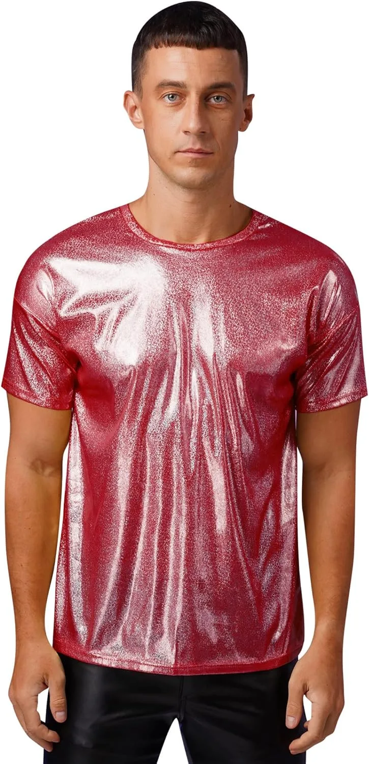 

Мужская футболка с глиттером и голографическим эффектом Miutii