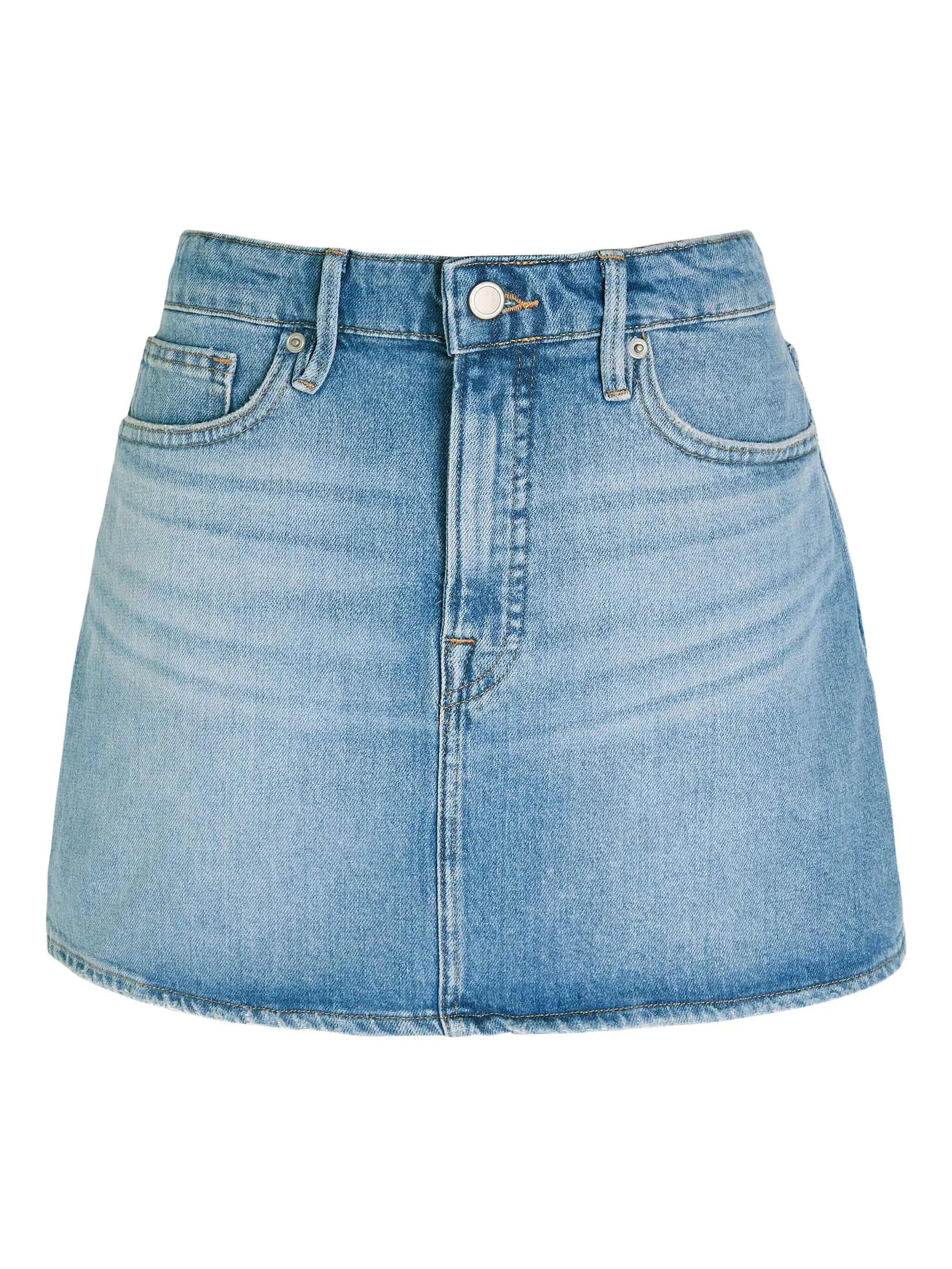 

Юбка мини с карманами Good American, синий