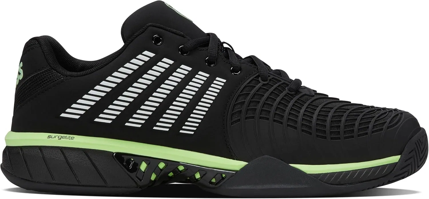 Мужские кроссовки для тенниса K-Swiss, Black Soft Neon Green