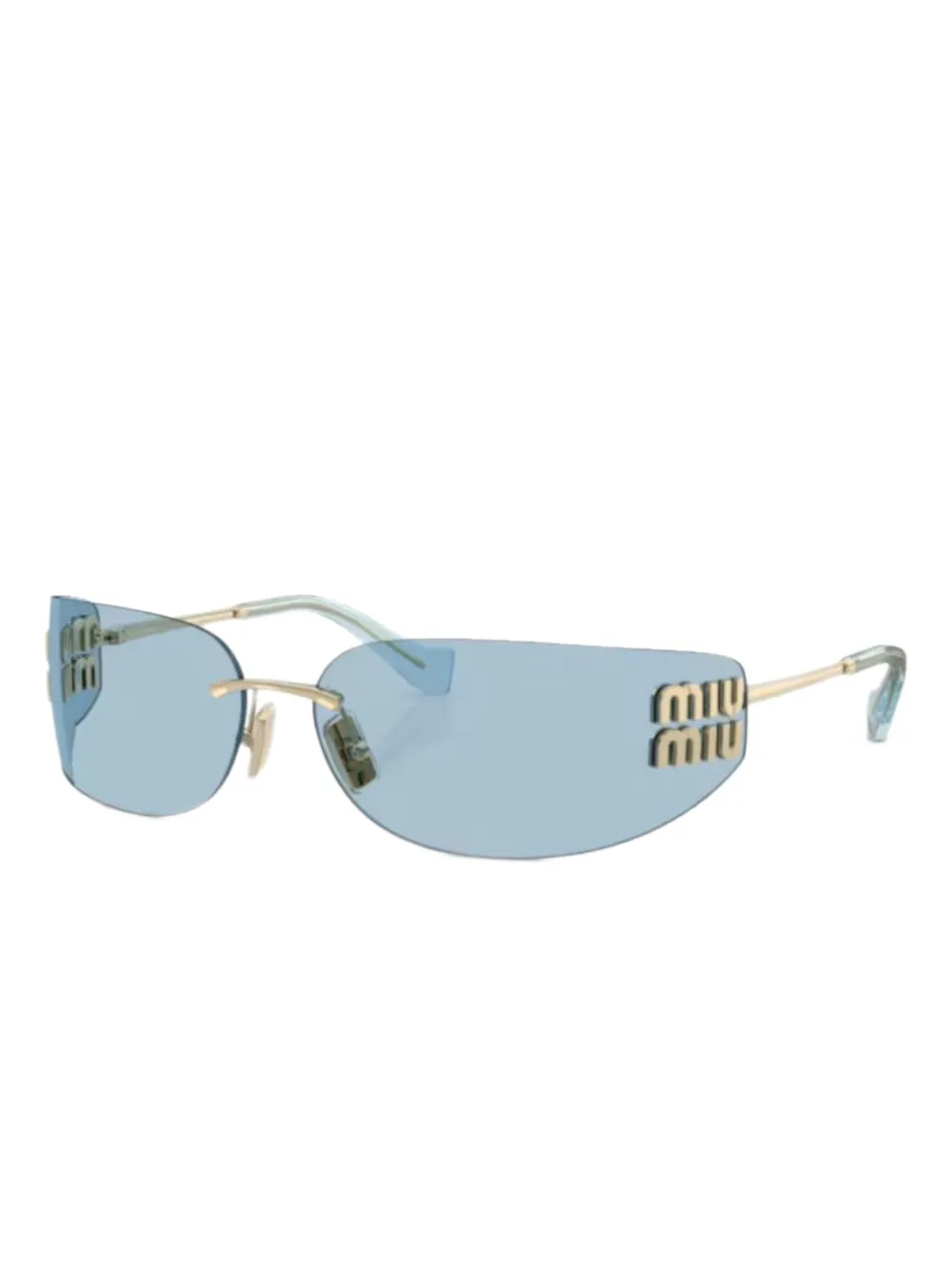

Солнцезащитные очки в геометричной оправе Miu Miu Eyewear, золотой